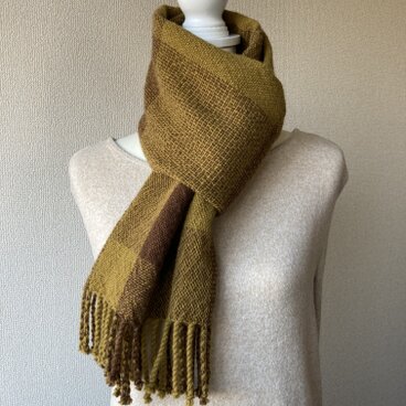【手織り】ウールのマフラー・送料無料・