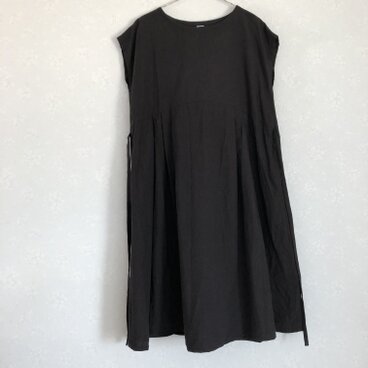 亀田縞　フレンチタックワンピース　M〜L