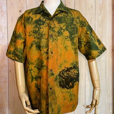 龍　降臨　（藍染め・柿渋染）　NO.00001