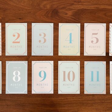 マンスリーカード / 月齢カード / cute
