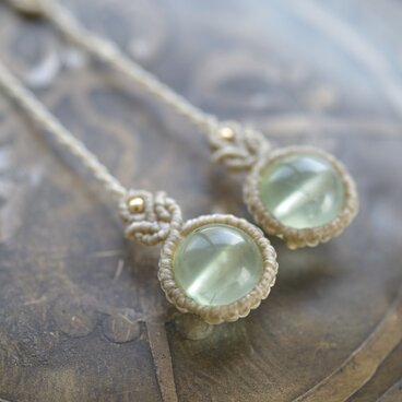 プレナイト　シンプルマクラメピアス