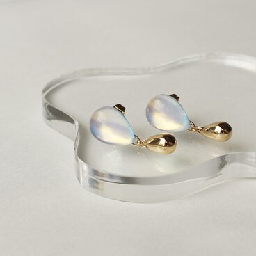 オーロラダブルティアピアス/イヤリング(ブルー)