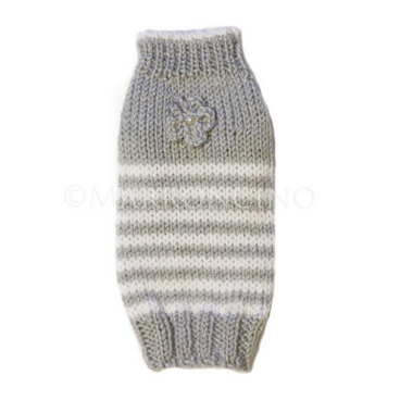 【犬のセーター】花＊花ボーダーセーター〔#13-020〕