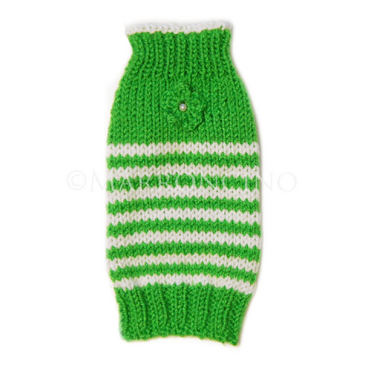 【犬のセーター】花＊花ボーダーセーター〔#13-024〕