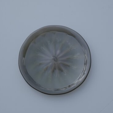 モール皿　グリーングレー