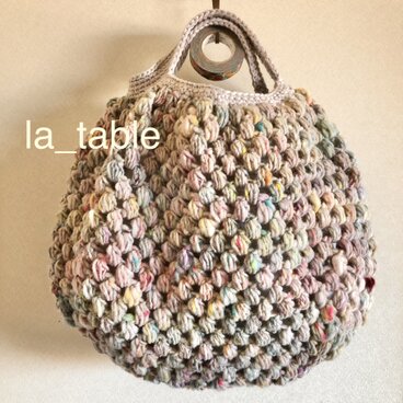 ミルフィオリのバッグ「綿菓子」