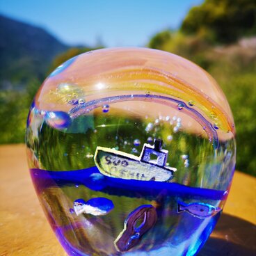 大澤様専用作品　　海と虹と海の中ぺーパーウエイト