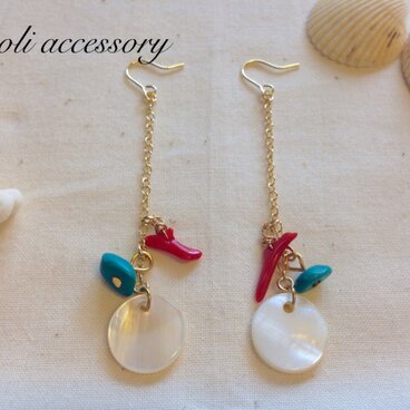 シェル チェーンピアス