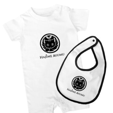 猫  ロゴ 和柄 ベイビーロンバース ベイビービブ まとめセット ベビー服 80サイズ 綿100％