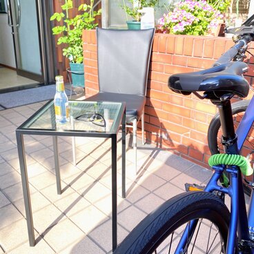 【受注生産】アイアンテーブル / ワイヤーガラス　　サイドテーブル　多目的テーブル