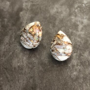 オパール×コッパーピアス