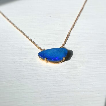 ブラックオパールネックレス B