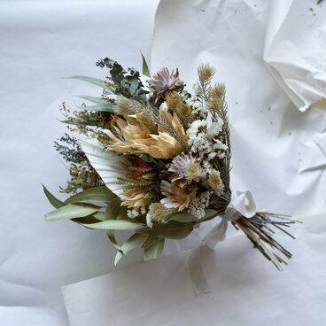 ドライフラワーブーケ　ラウンド