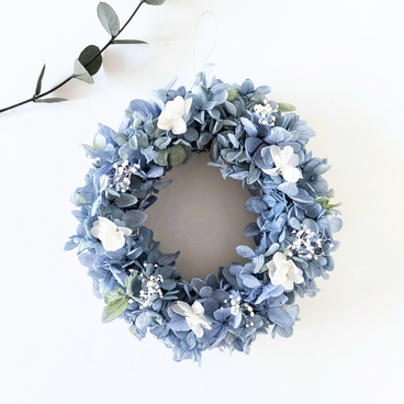 涼しげ青いミニリース　ブルーライム　