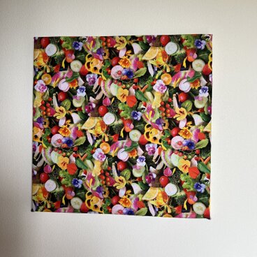 超軽量 アートパネル ファブリックパネル 野菜 サラダ　小