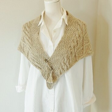 アランもようのショール