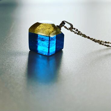 金麗　積層ネックレス ディープアクア