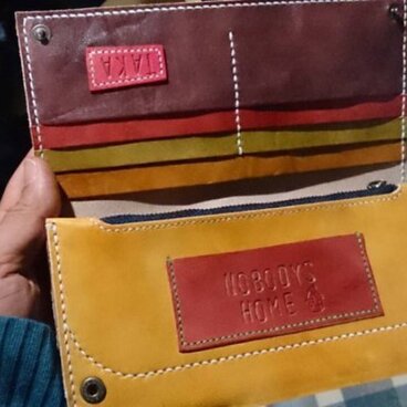 手染めレザーロングウォレット オーダー2