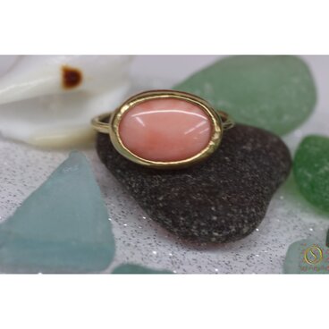 ピンクサンゴリング　10mmx14mm 18GP (925)
