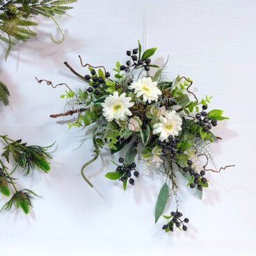 ナチュラルツイッグ の スワッグ ブラックベリー＆ ガーベラ ns781