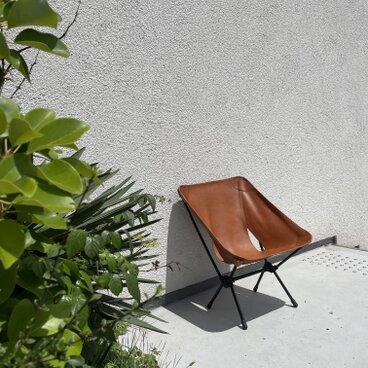 ヘリノックスチェアワンタイプ　レザーチェア　キャメル