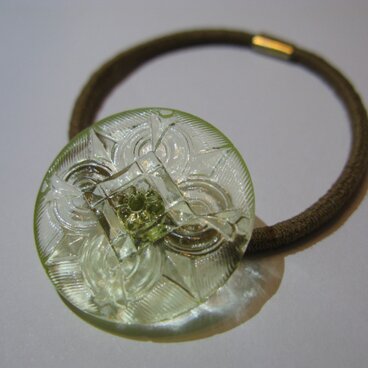 ヴィンテージガラスのヘアゴム