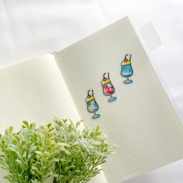 透きと〜る喫茶店のクリームソーダシールセット