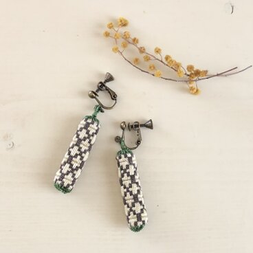 絽ざしのイヤリング　－earth－