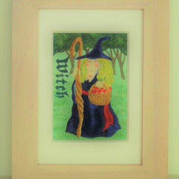 水彩イラスト原画　『Witch』