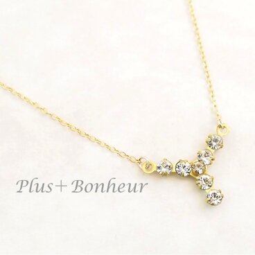 ◆K14GF使用／ブラス・ヴィンテージスワロY字のネックレス