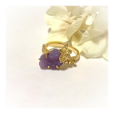 K18 グレープカルセドニー葡萄のリング①