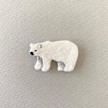 【受注制作】ホッキョクグマのブローチ