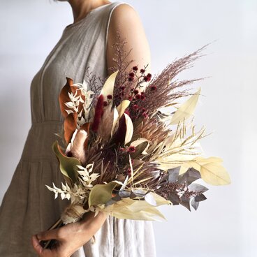 ドライフラワーブーケ　プロテア