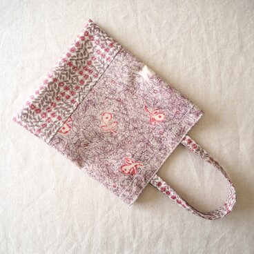 リバティ　ラミネートミニバッグ 「Unforgettable Moment」＋「Sleeping Rose」