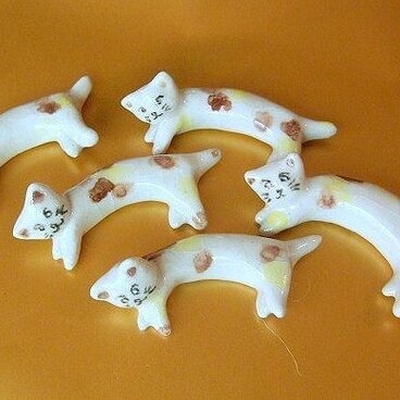 ◆　親子ねこ５匹の箸置き