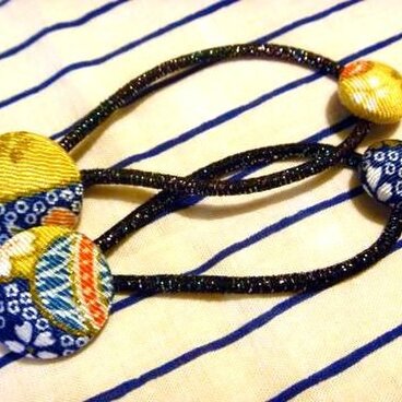 【sale!】和style　ヘアゴム<黄>　