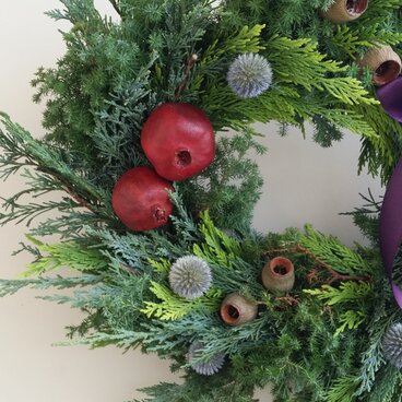 送料無料　クリスマス♪ナチュラル・グリーン・リース　大地の風♬