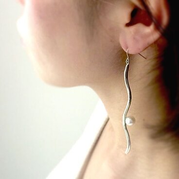 淡水パール×Waveピアス