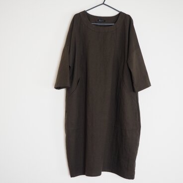 定番❀　コクーンタイプワンピース カーキ