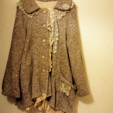 温もりのニットコート