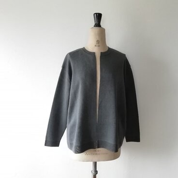 【再再再…販♡】家庭で洗えるコットンジャケット（オーガニックコットン)  チャコールグレー