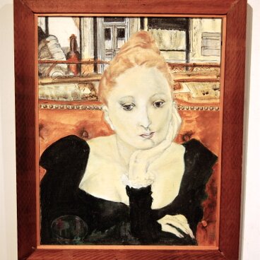 藤田嗣治「カフェにて」模写A