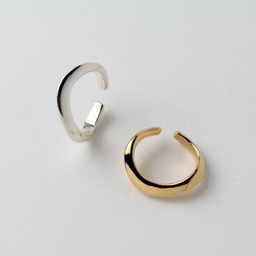 イヤーカフ ストリーム 流れるシルエット Silver925 ゴールド/シルバー◇ イヤーカフ （207）