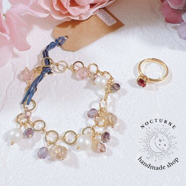 冬色ブレスレットとリングのセット20%offセール