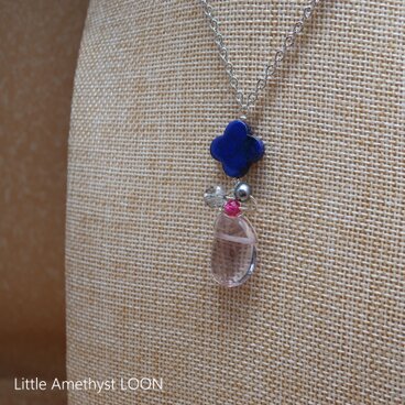 ラベンダーアメジスト他＊ワイヤー巻きペンダント