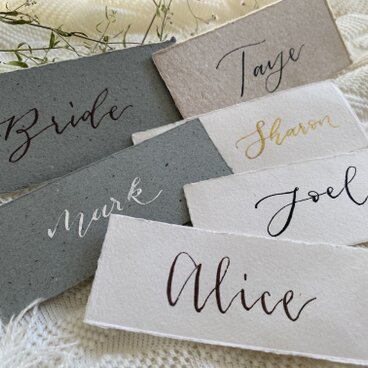 手書き・カリグラフィー席札