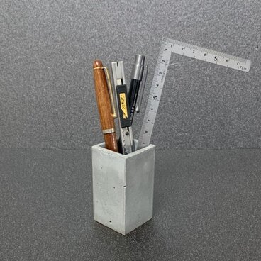 ペン立てシングルボックス コンクリート製　-コンクリート/モルタル/セメント雑貨-