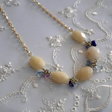 イエロージェイド・トルマリン【天然石】のネックレス