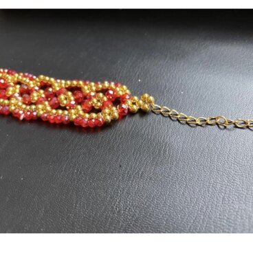 f218  ビーズ豪華ブレスレット