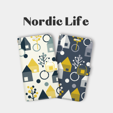 北欧ライフな手帳型スマホケース